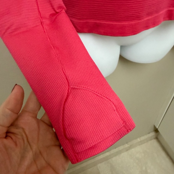 Lululemon Swiftly Tech Long-Sleeve Shirt 2.0 *Race Length Coral Pink Size 6 $78 - Picture 5 of 15